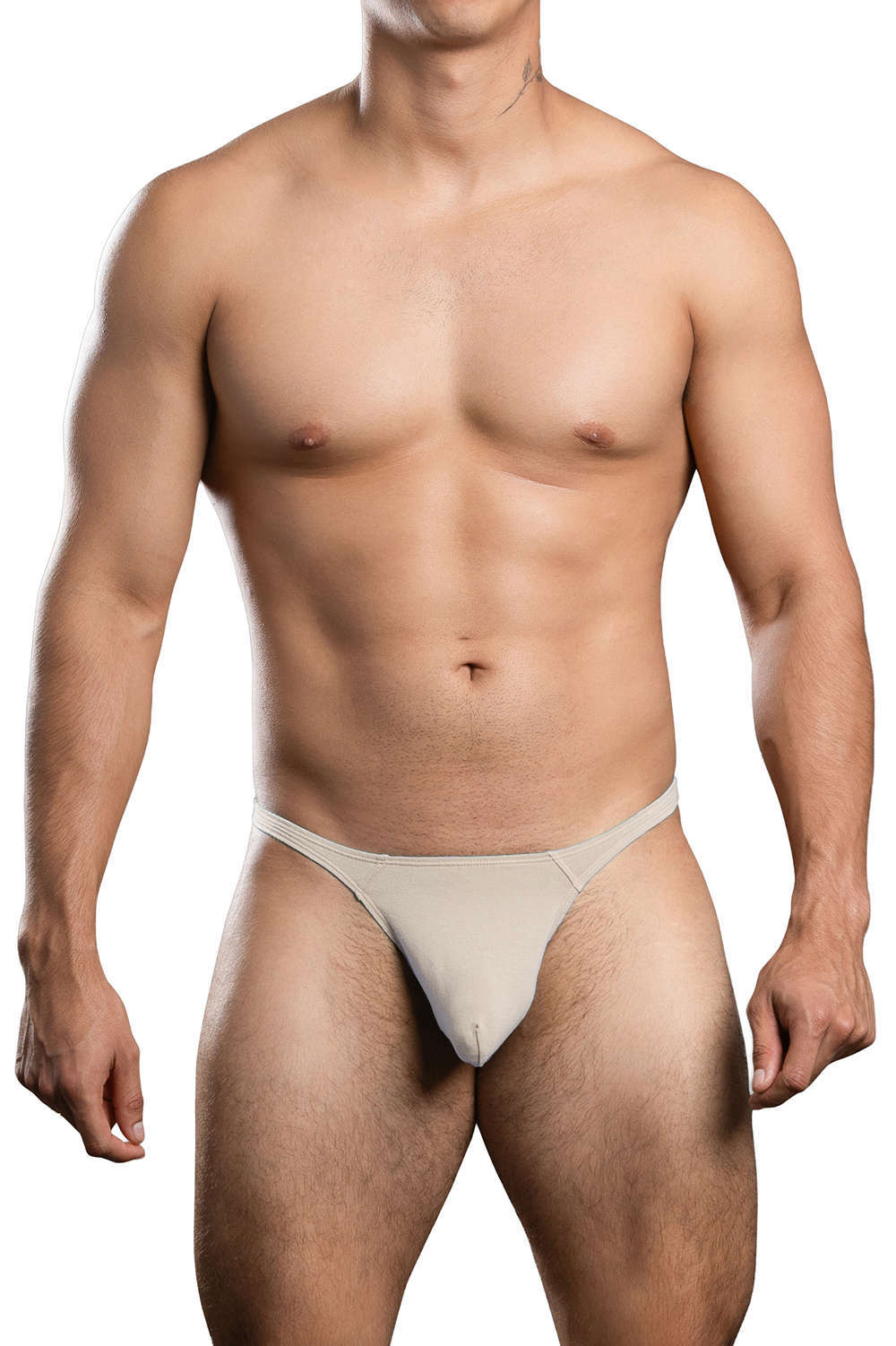 Image of Andrew Christian Almost Naked No-Show Ultra Low Rise Thong - Taupe