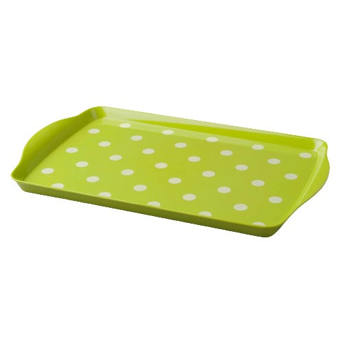 Premium Melamine Dotty Tray, Medium, Lime