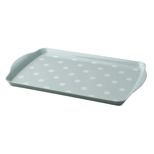 Premium Melamine Dotty Tray, Medium, Sage Green