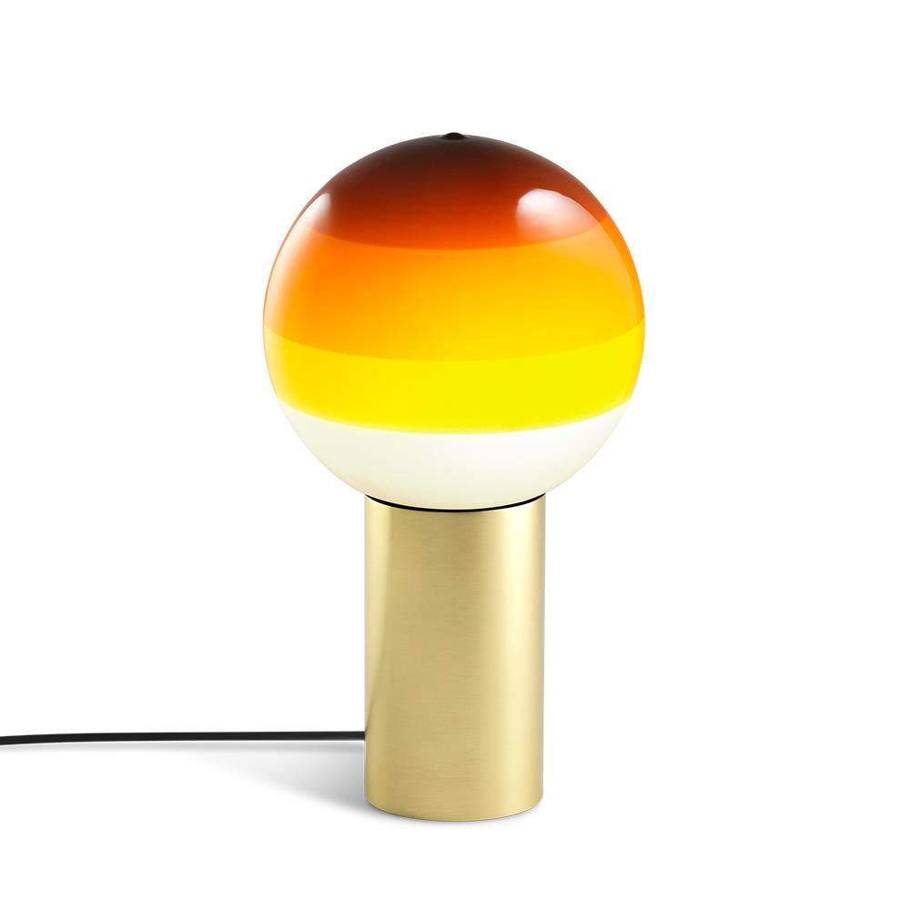 Dipping Table Light Small Amber Brass