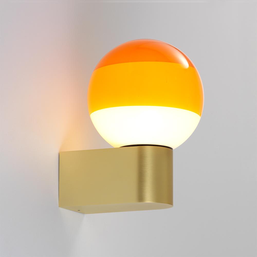 Dipping Wall Light A1 Amber Brushed Brass