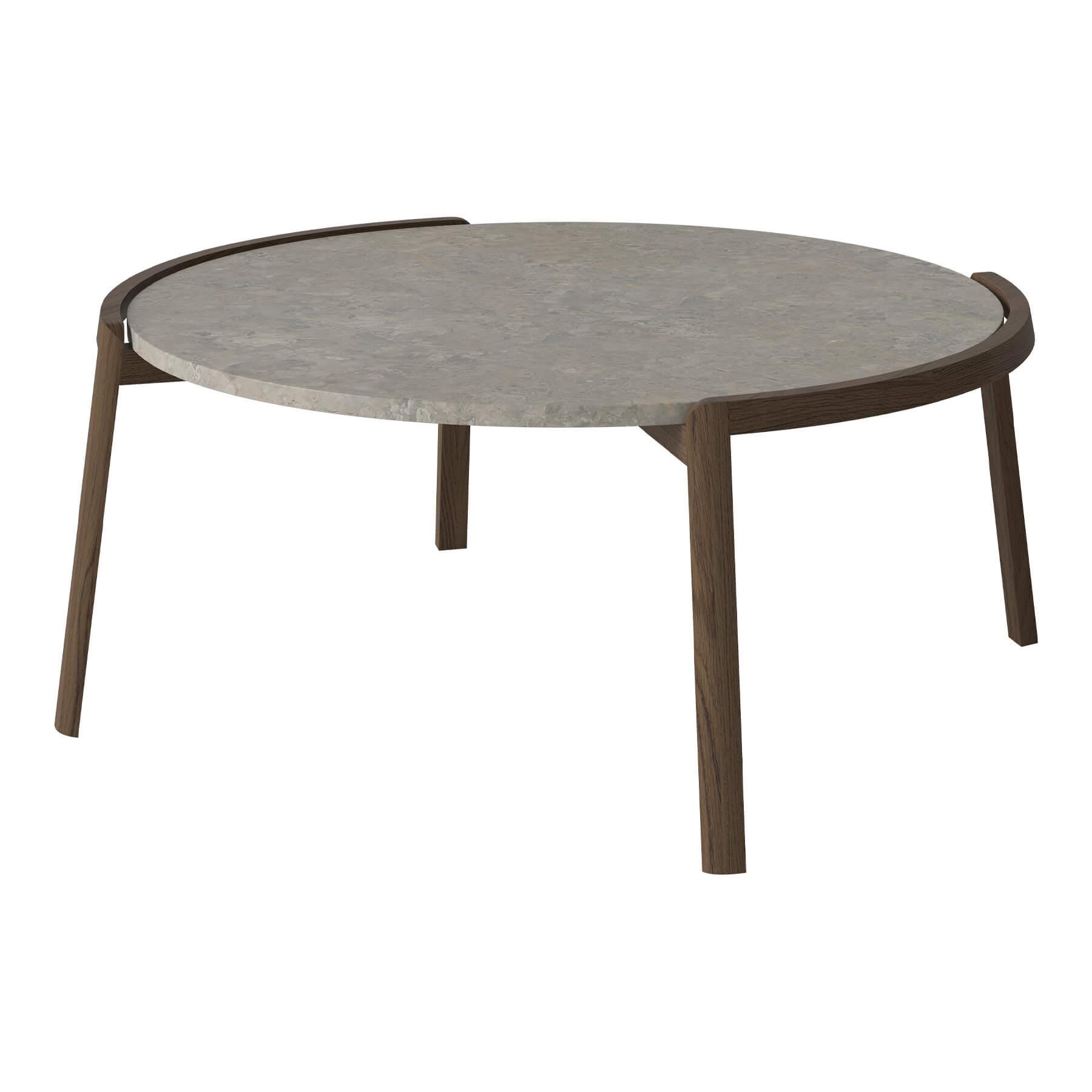 Bolia Mix Coffee Table Large Dark Oiled Legs Grigio Bottarga Marble Grey Designer Furniture From Holloways Of Ludlow