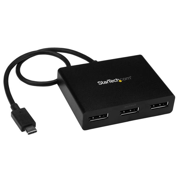 Startech.Com 3-Port Usb-C To Displayport Mst Hub - 4K 30Hz