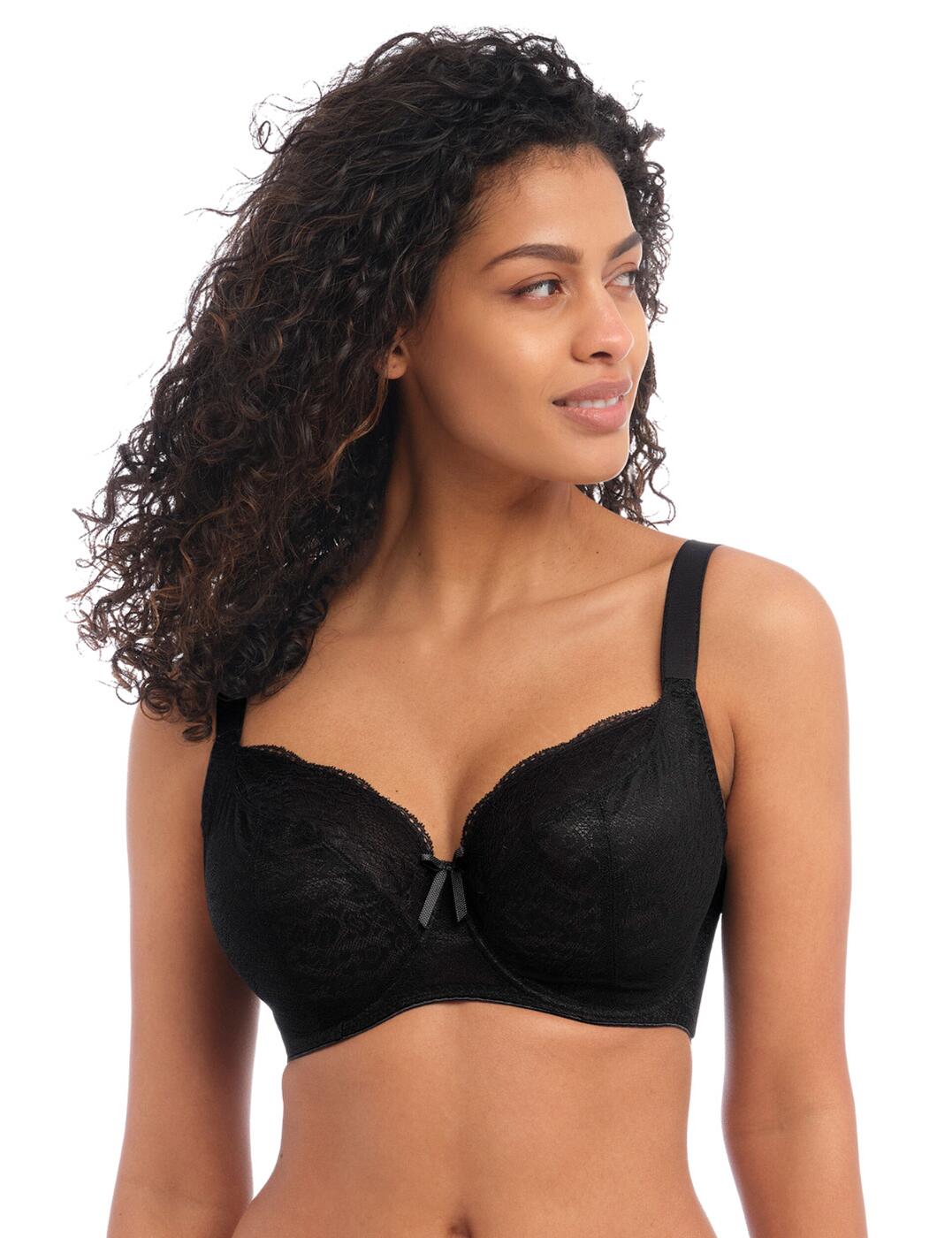 Charming, floral lace comes together with semi-sheer mesh to create the Fancies collection. Radiating beauty, this balcony bra is underwired for excellent support and offers moderate coverage. Non-padded cups offer a natural look, whilst fully adjustable straps provide a unique fit that can be adjusted as desired. This bra fastens with a traditional hook and eye strap at the rear. Completed with a sweet bow between the cups, the Fancies balcony bra is perfect for everyday wear.