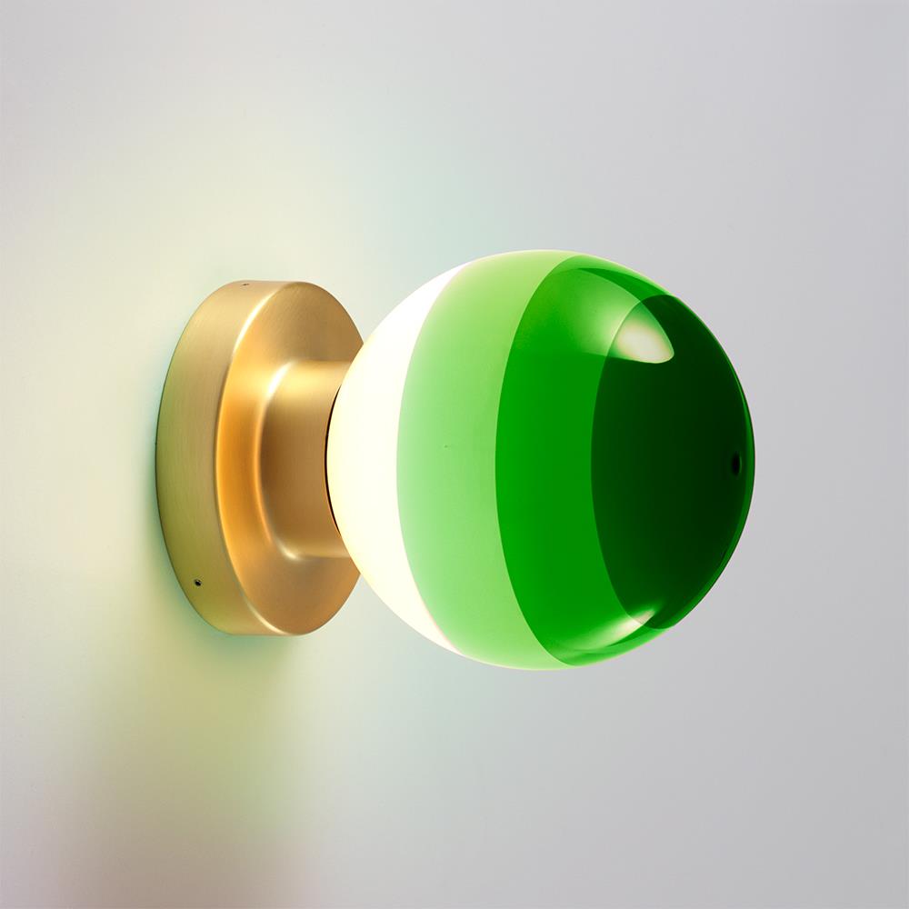 Dipping Wall Light A2 Green Brushed Brass