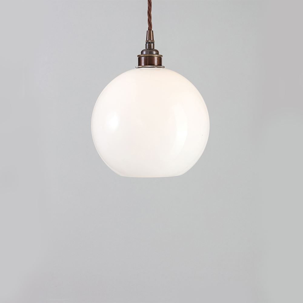 Old School Electric Adderley Pendant Small Brown Flex With Antique Brass Fittings 3m Flex White Designer Pendant Lighting