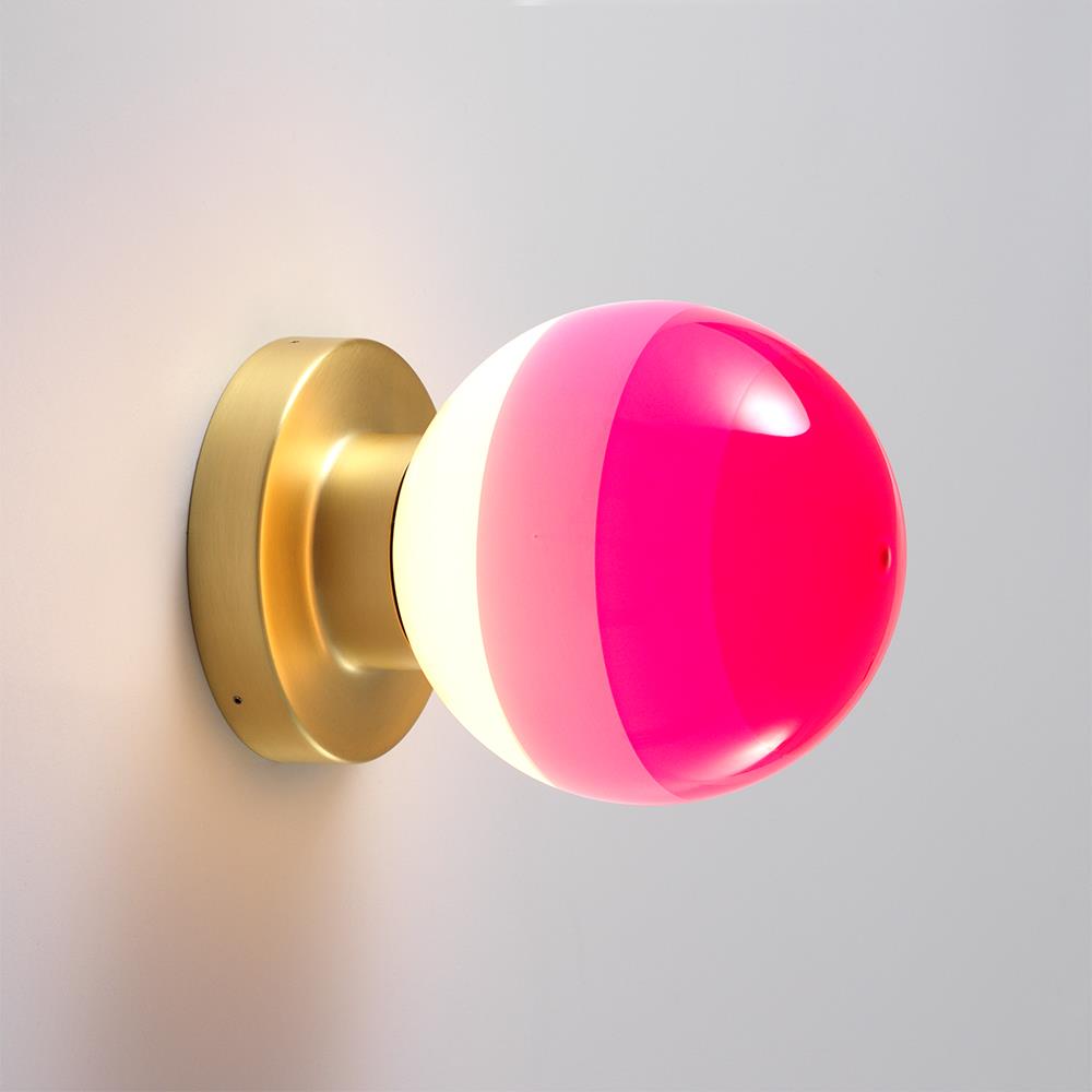 Dipping Wall Light A2 Pink Brushed Brass