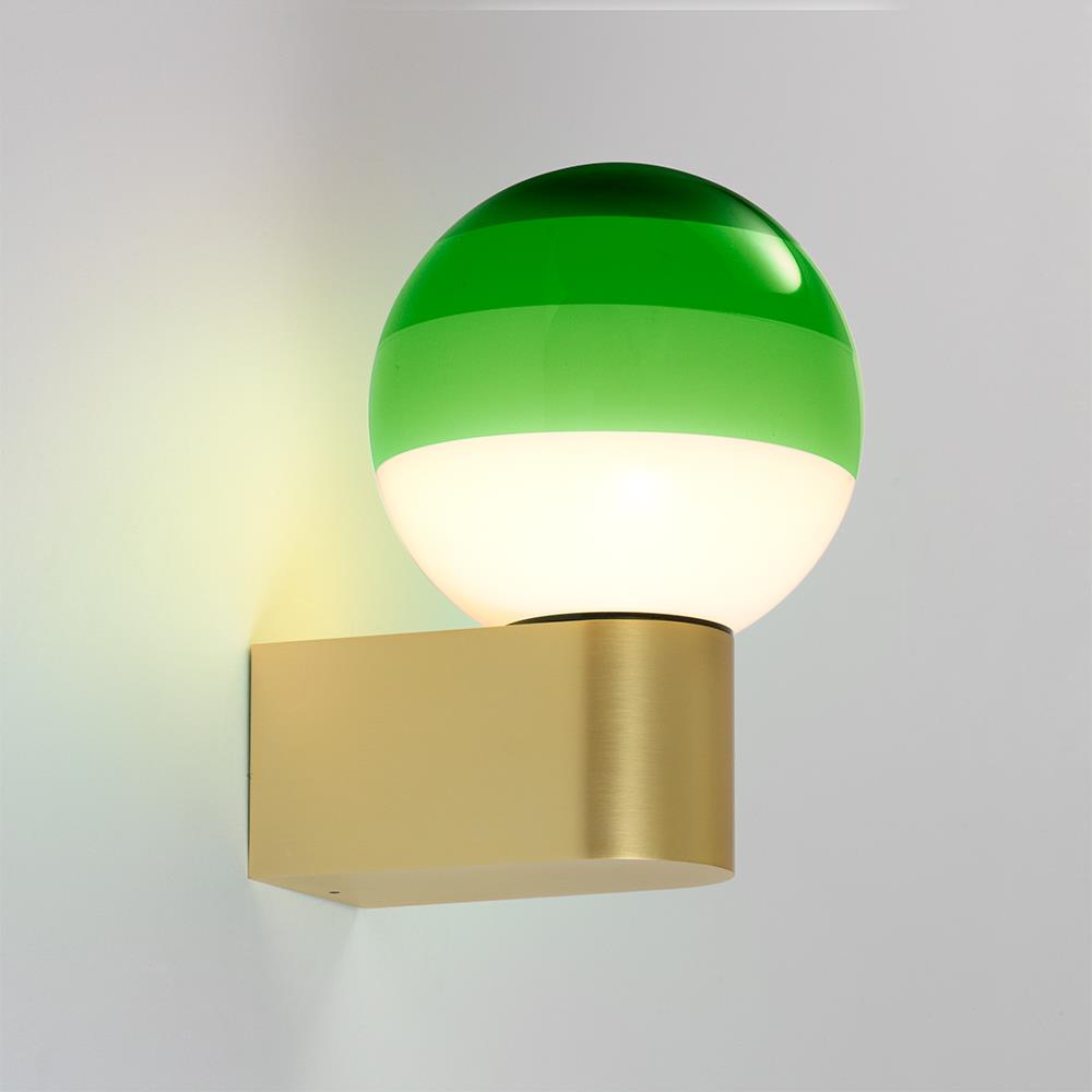 Dipping Wall Light A1 Green Brushed Brass