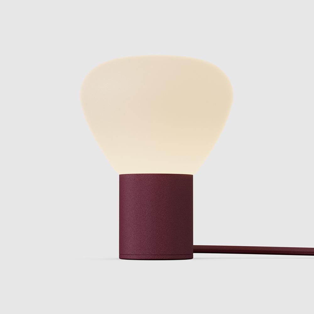 Parc 01 Table And Wall Light Burgundy Terracotta Foot