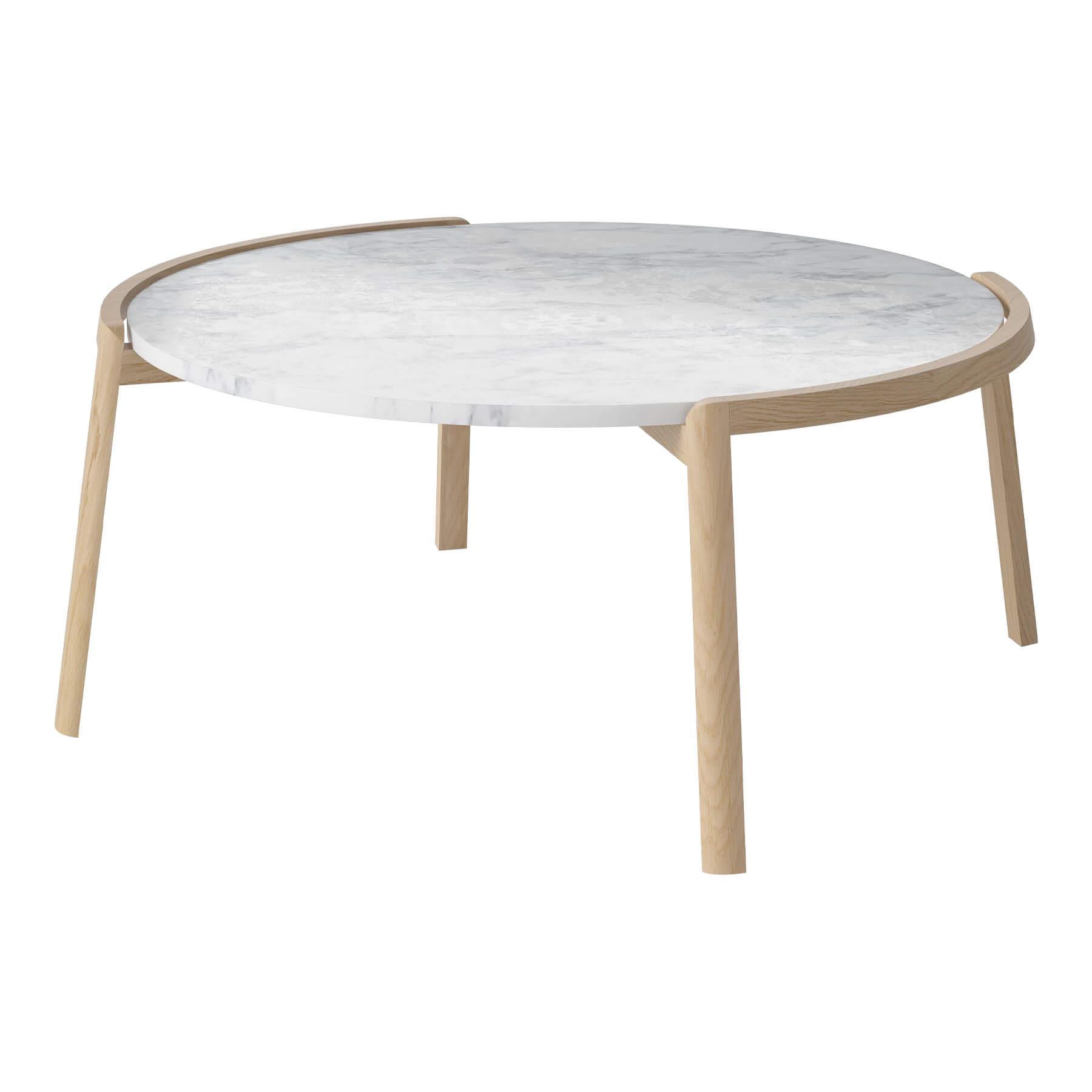 Bolia Mix Coffee Table Large White Oiled Legs Grey White Marble Designer Furniture From Holloways Of Ludlow