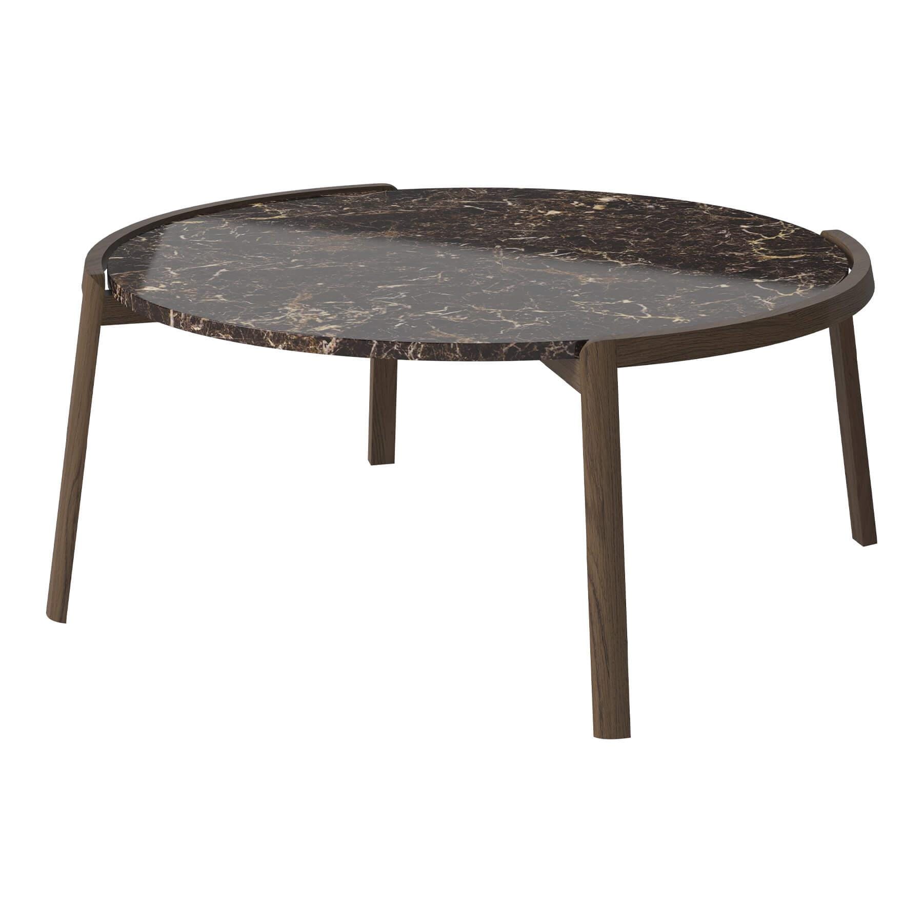 Bolia Mix Coffee Table Large Dark Oiled Legs Brown Marble Designer Furniture From Holloways Of Ludlow