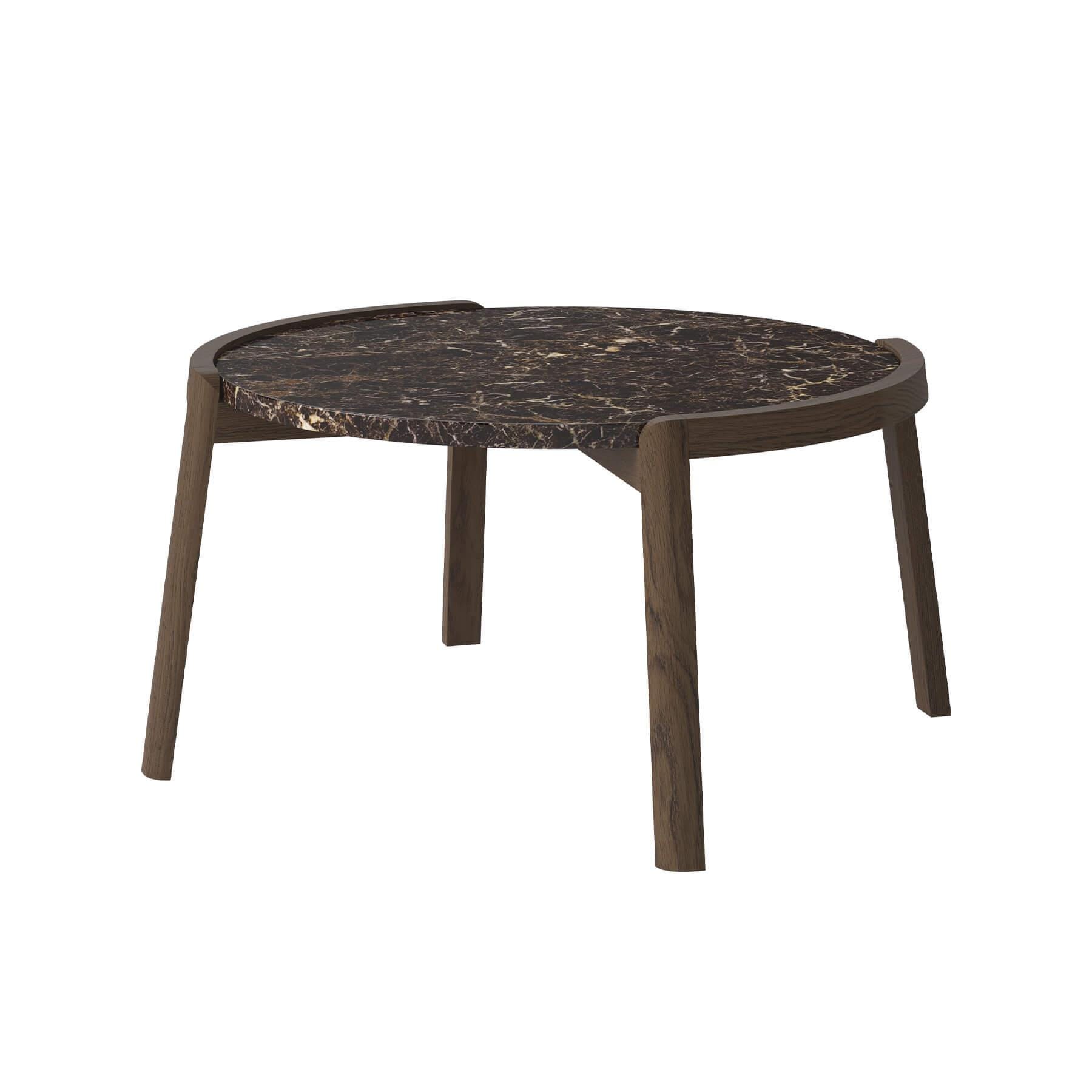 Bolia Mix Coffee Table Medium Dark Oiled Legs Brown Marble Designer Furniture From Holloways Of Ludlow