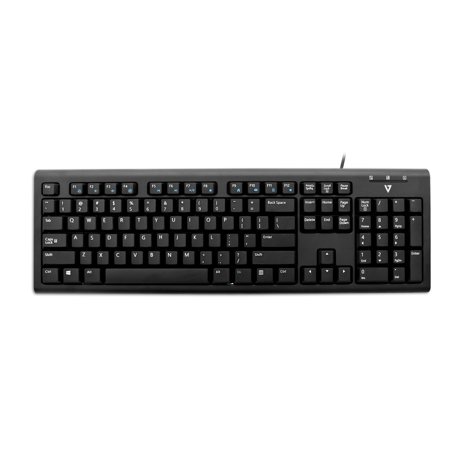 V7 Usb/Ps2 Wired Keyboard " Us