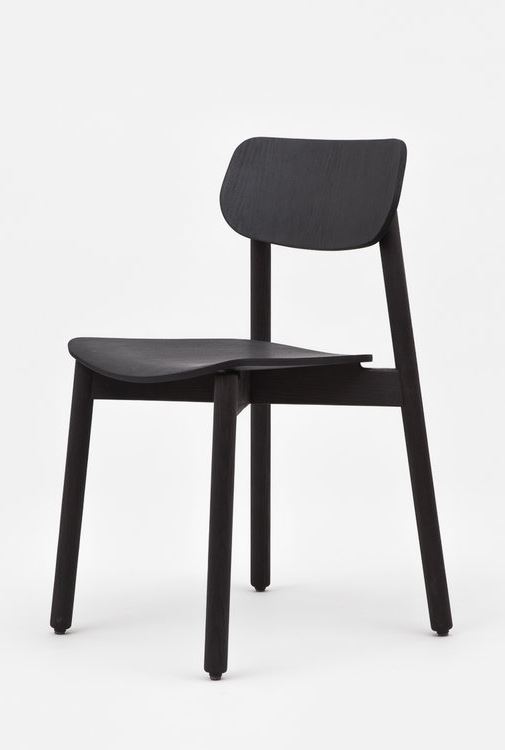 Otis Dining Chair Black Stained Ash No Upholstery
