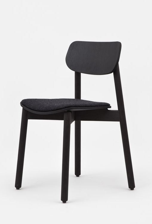 Otis Dining Chair Black Stained Ash Jet Black Fabric