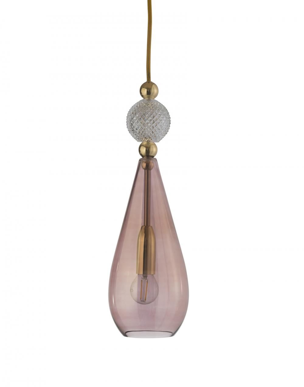 Ebb Flow Smykke Pendant Obsidian Gold Fittings Crystal Ball Pink Designer Pendant Lighting