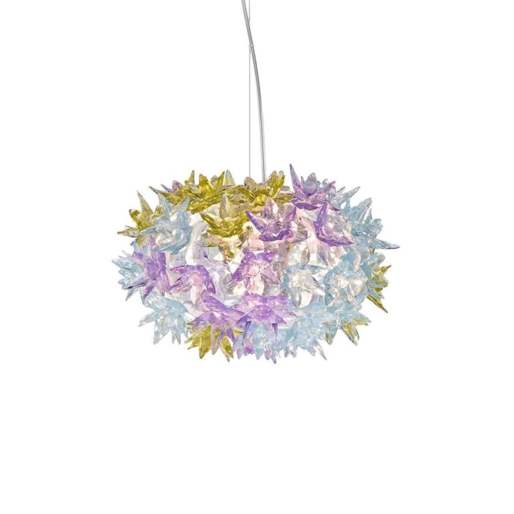 Kartell Bloom Hanging Pendant Light Small Lavender Purple Designer Pendant Lighting