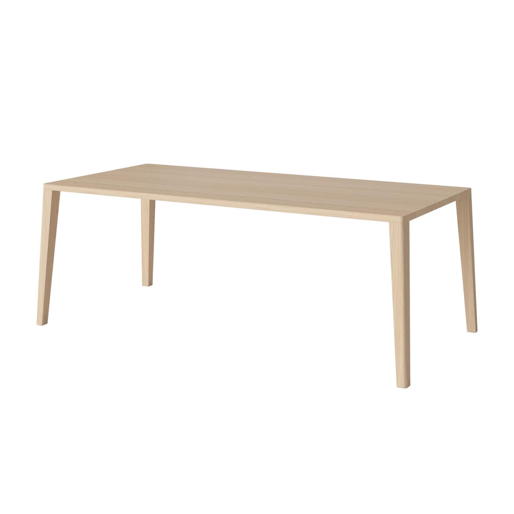 Bolia Graceful Dining Table 220 X 95cm White Oiled Legs Without Extension Leaves Light Wood Designer Furniture From Holloways Of Ludlow