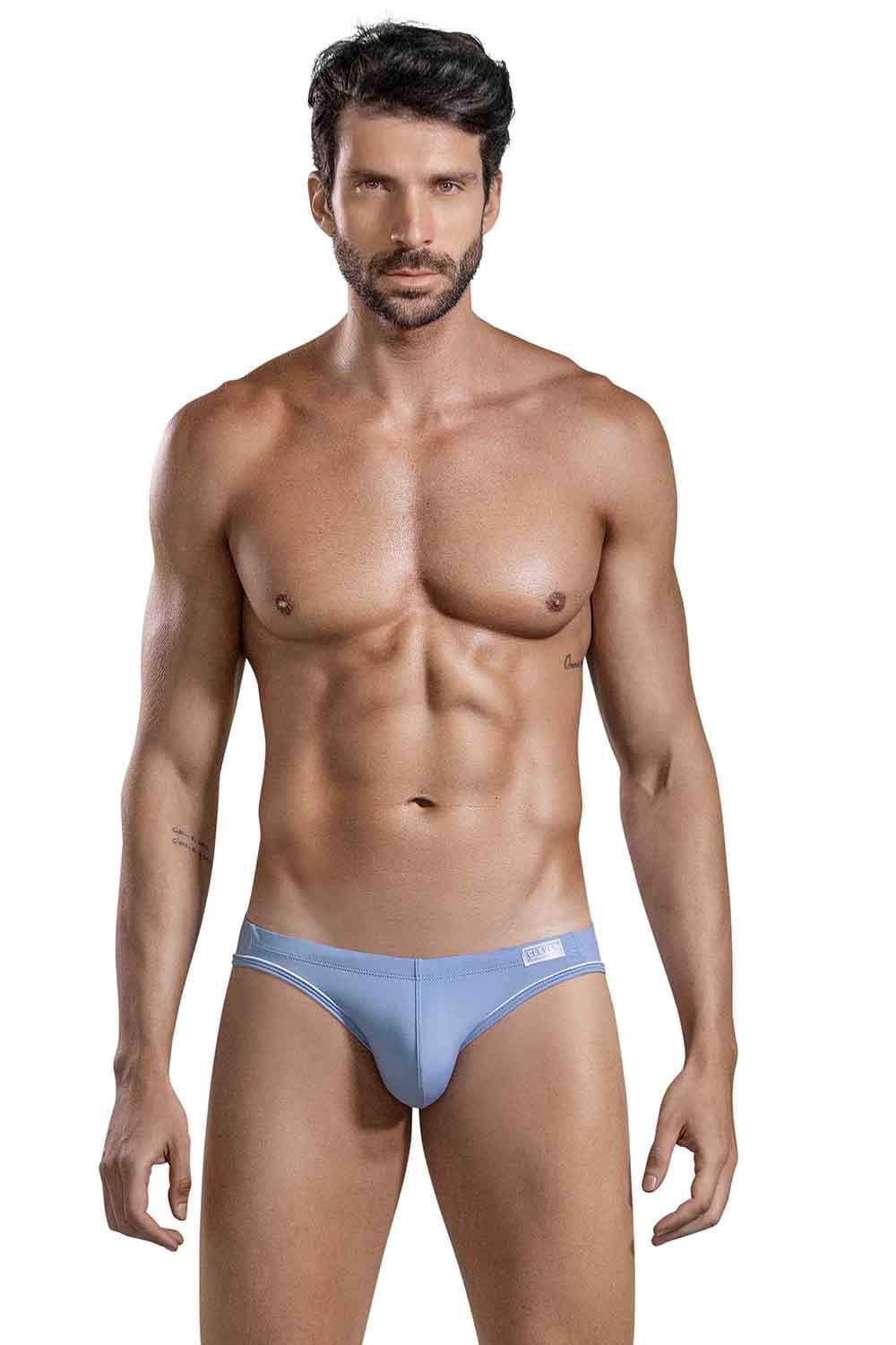 Image of Clever Moda Mirage Piping Brief - Blue