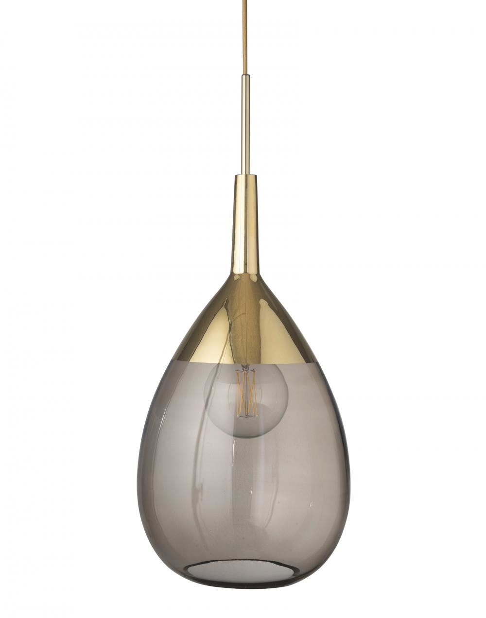 Ebb Flow Lute Pendant Xl Chestnut Brown Gold Glass Designer Pendant Lighting