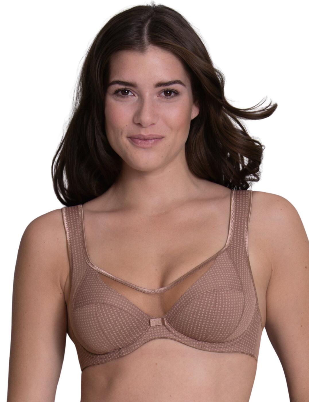 Look stylish while feeling incredibly comfortable in this beautiful Clara Art comfort bra by Anita. It is made from lightweight and airy fabric for all-day comfort. The bra has triangle-shaped cups that create a gorgeous plunging neckline. It features a clear fabric that lays over the cups giving a little extra coverage. The bra has three-part cups along with side shaping panels which create a beautiful silhouette. The straps are adjustable and it has a hook and eye closure to the rear.  Comfort bra Crafted from stretch fabric Triangle shaped cups Plunging neckline Three-part cups Side shaping panels Adjustable straps Hook and eye closure Composition: 90% Nylon &pipe; 10% Elastane Listed in UK sizes  51258-92520-1216831 5864  Underwire Comfort Bra