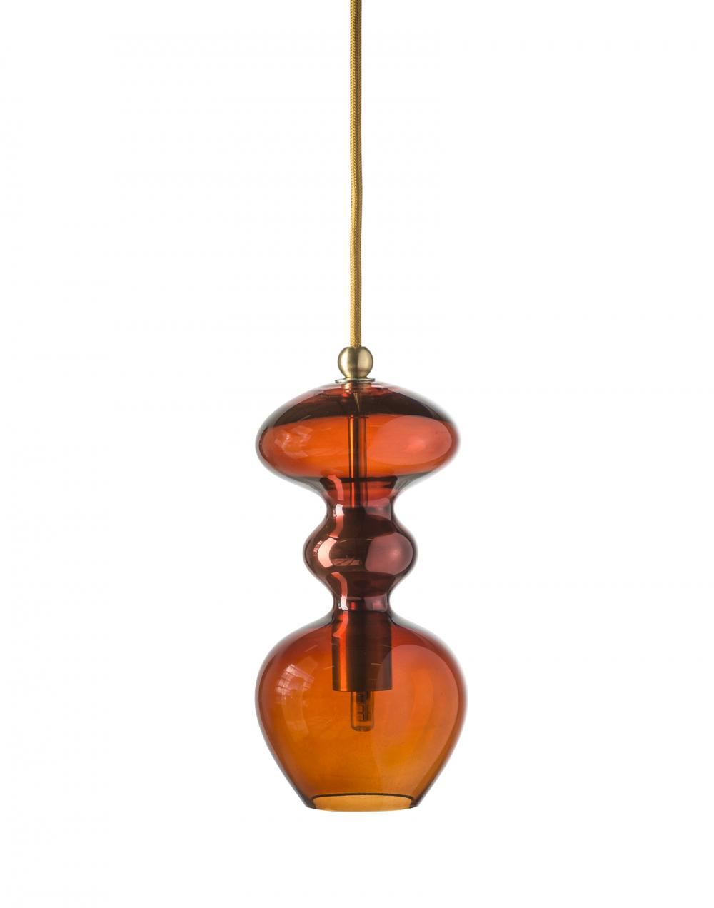 Ebb Flow Futura Pendant Small Rust Gold Fittings Orange Designer Pendant Lighting