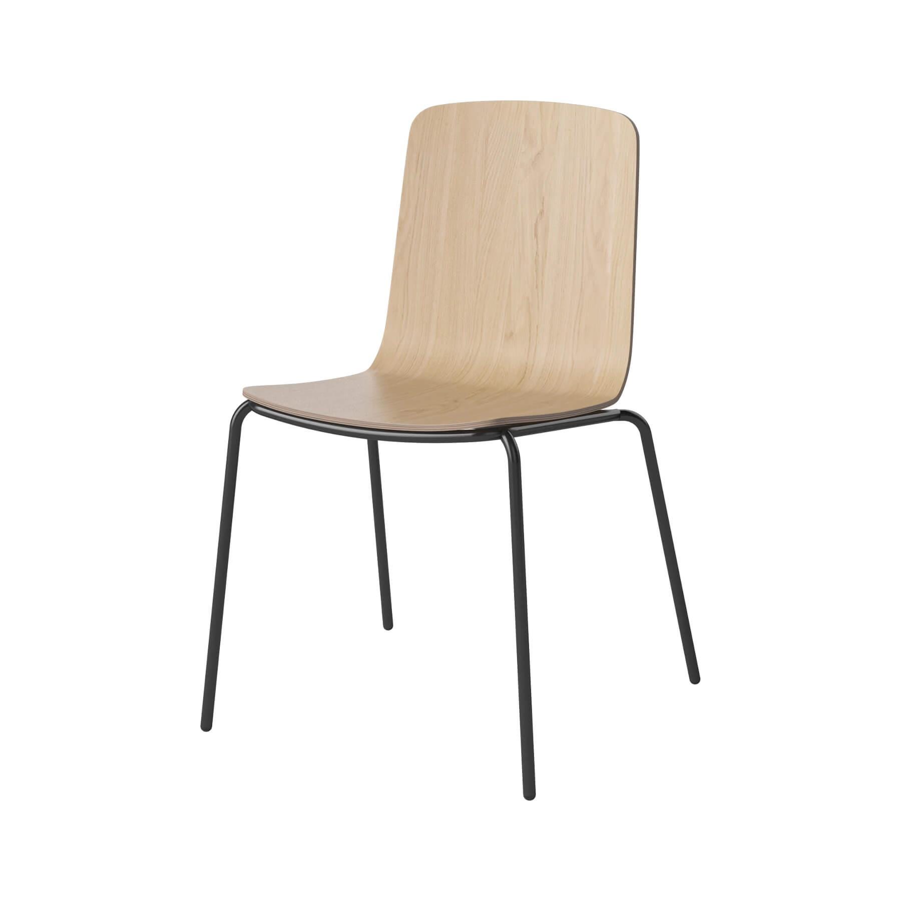 Bolia Palm Dining Chair Metal Legs White Oiled Oak Black Laquered Legs Light Wood Designer Furniture From Holloways Of Ludlow