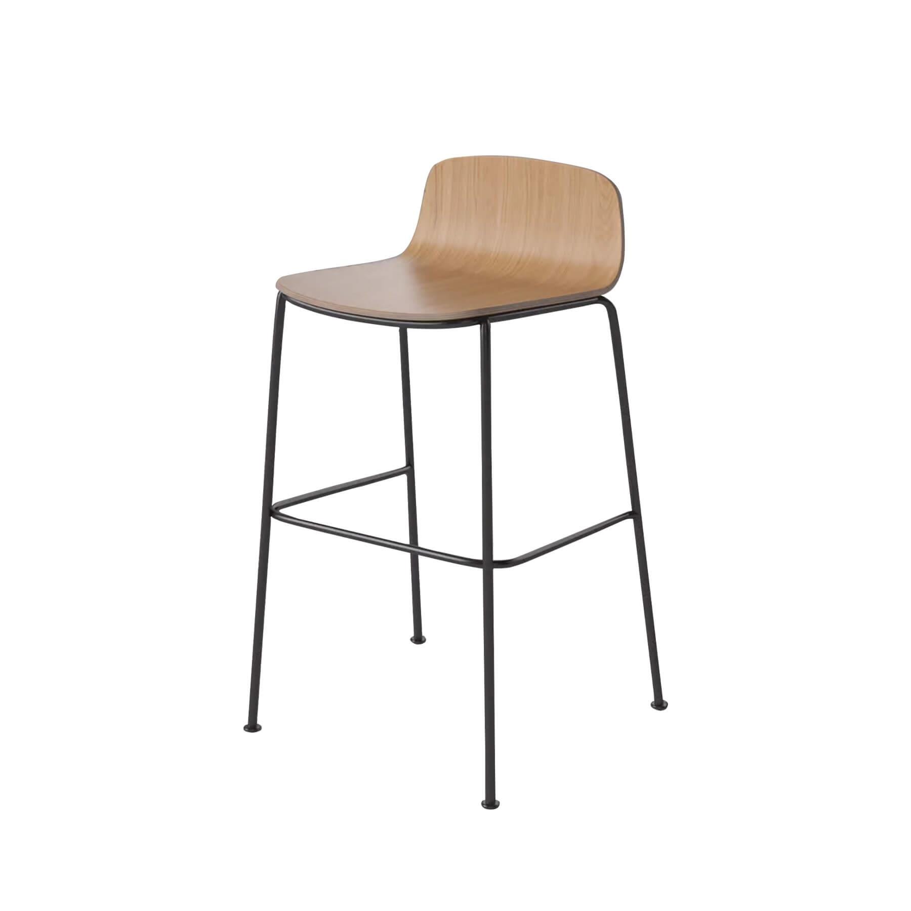 Bolia Palm Stool Kitchen Counter Stool Oiled Oak Black Laquered Legs Light Wood Designer Furniture From Holloways Of Ludlow