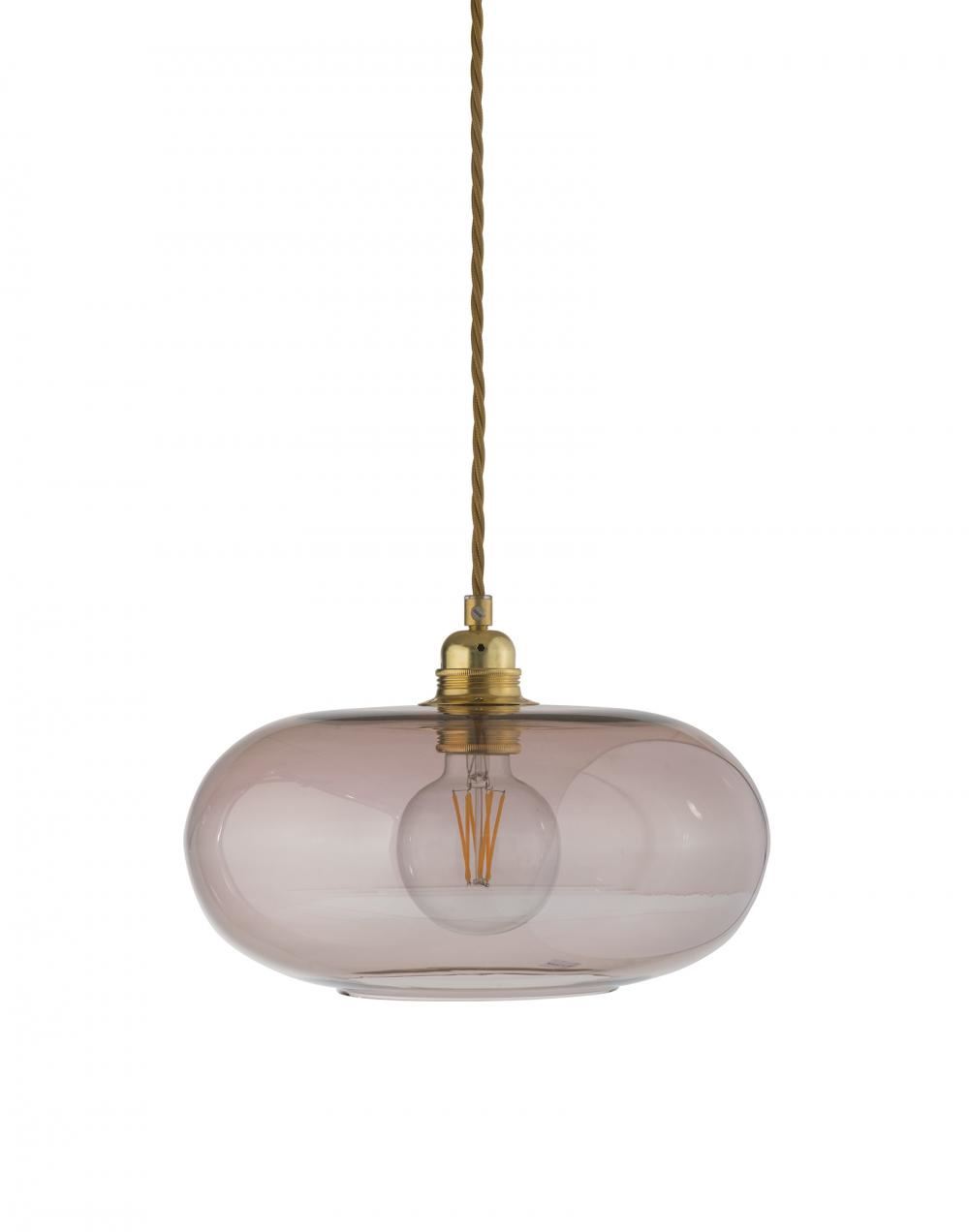 Ebb Flow Horizon Pendant 29cm Obsidian Gold Fittings Pink Designer Pendant Lighting