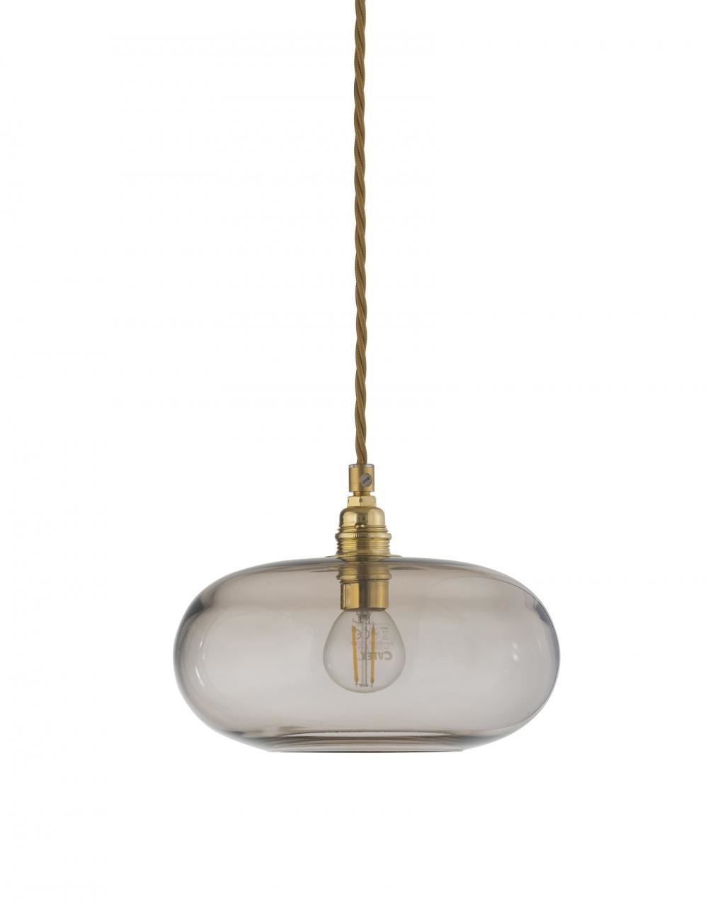 Ebb Flow Horizon Pendant 21cm Chestnut Brown Gold Fittings Designer Pendant Lighting