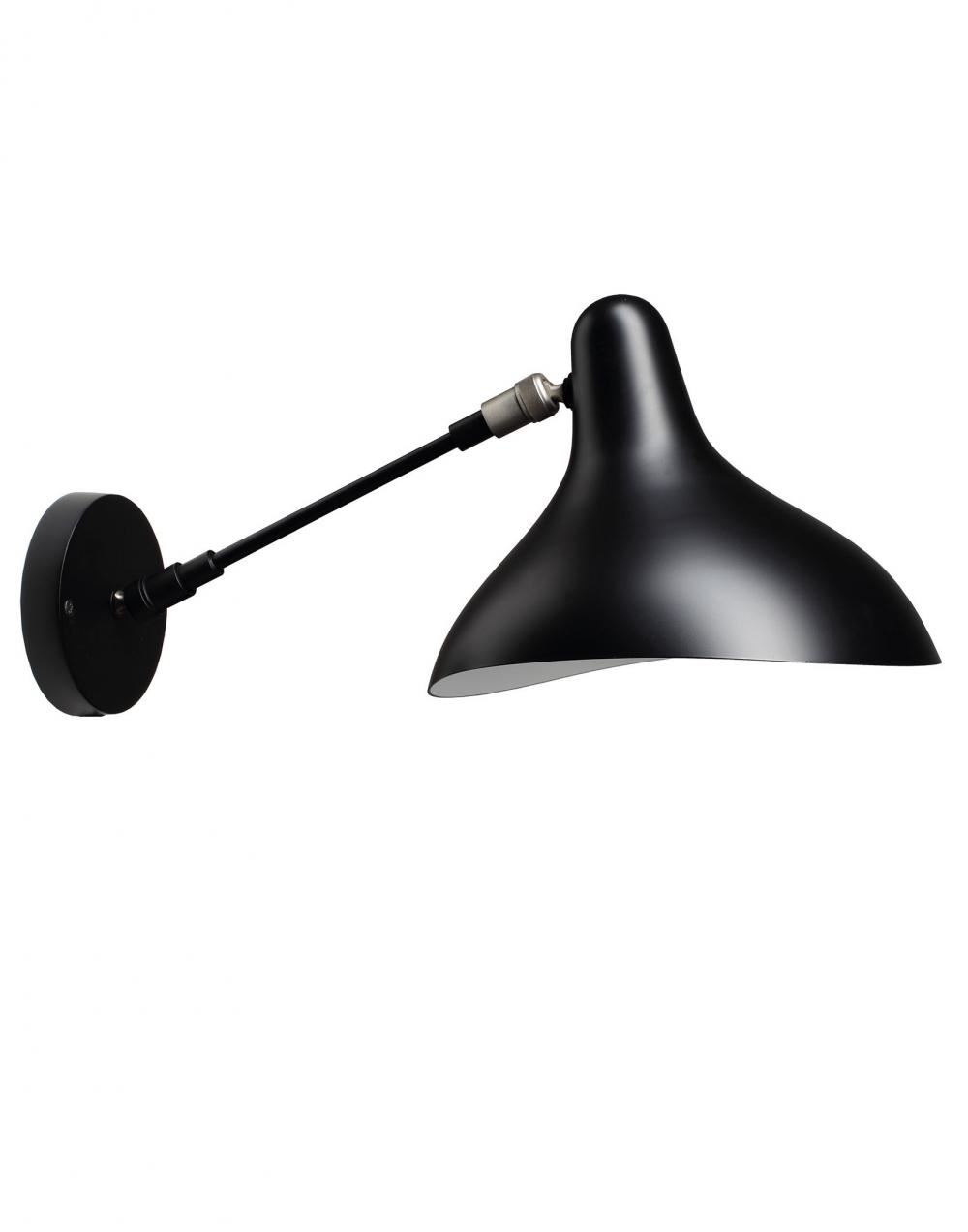 Mantis Bs5 Wall Light Black Satin Standard Without Switch