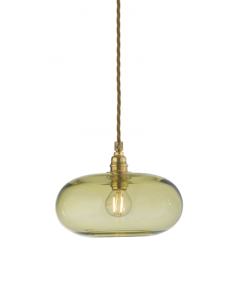 Ebb Flow Horizon Pendant 21cm Olive Gold Fittings Green Designer Pendant Lighting