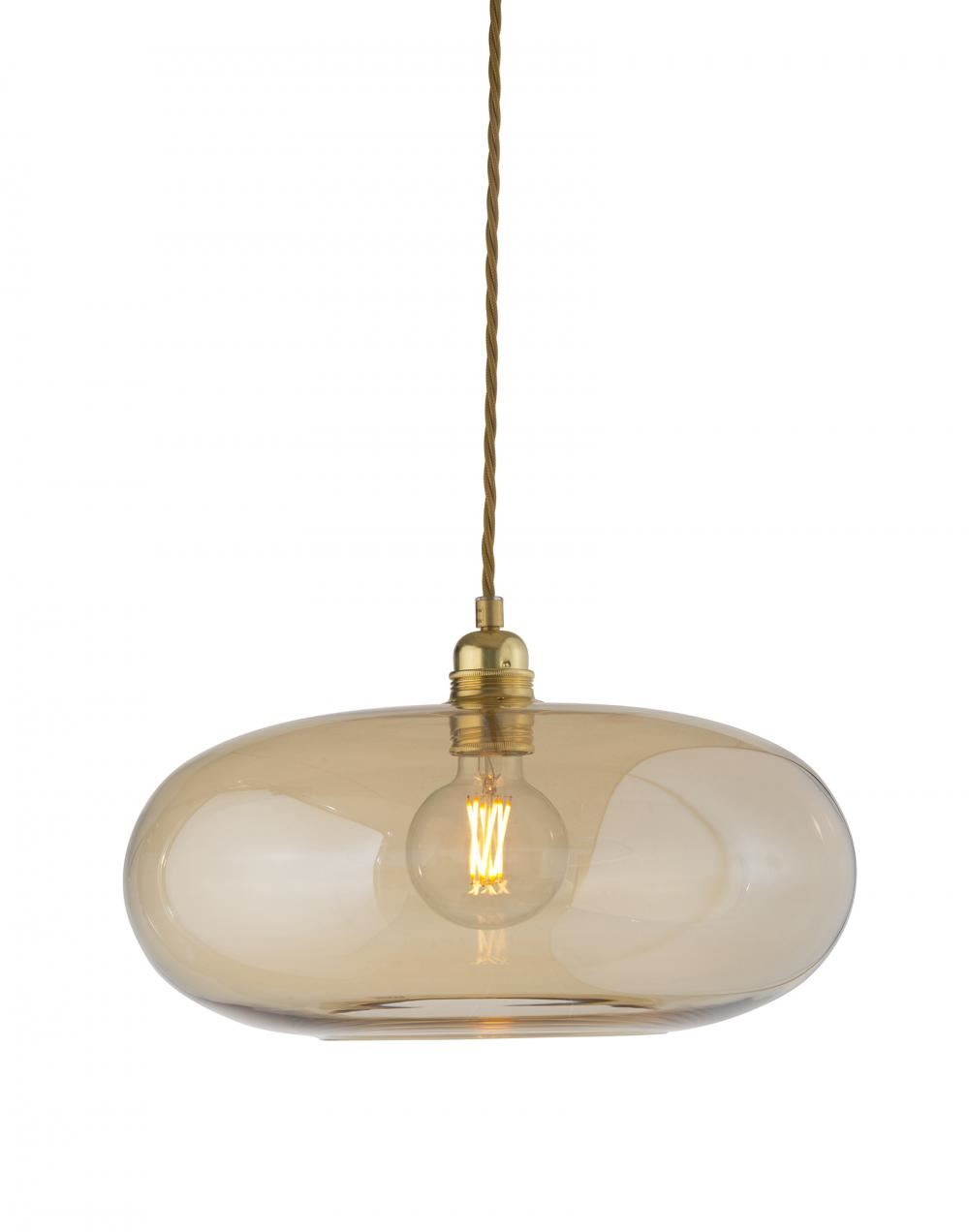 Ebb Flow Horizon Pendant 36cm Golden Smoke Gold Fittings Brassgold Designer Pendant Lighting