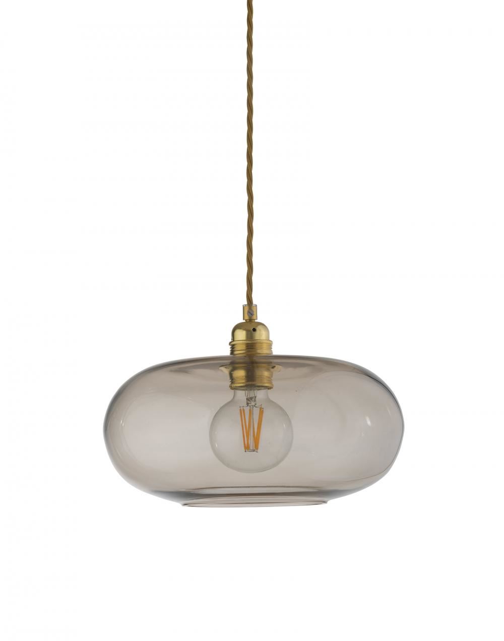 Ebb Flow Horizon Pendant 29cm Chestnut Brown Gold Fittings Designer Pendant Lighting