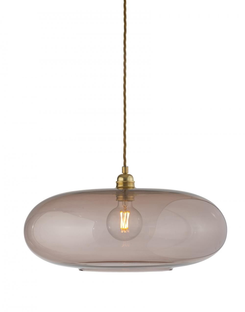 Ebb Flow Horizon Pendant 45cm Obsidian Gold Fittings Pink Designer Pendant Lighting