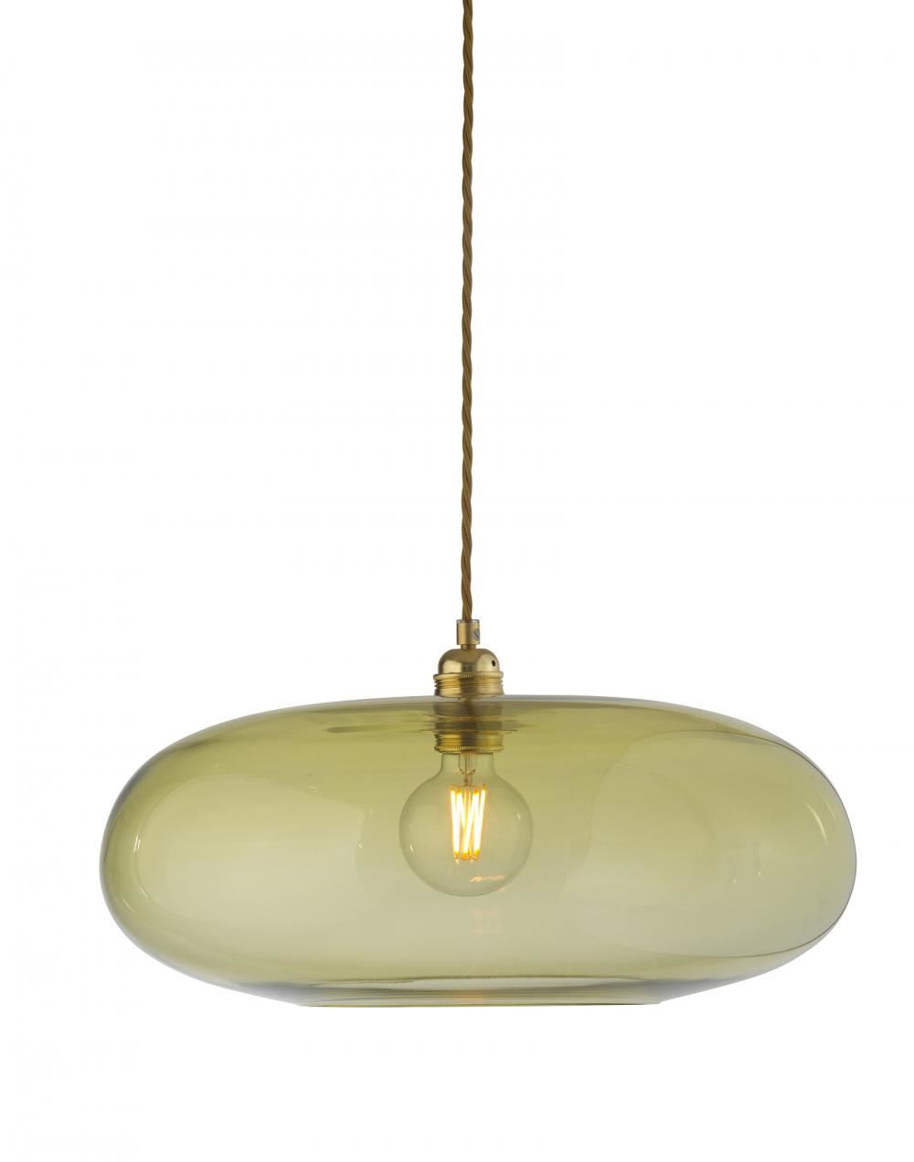 Ebb Flow Horizon Pendant 45cm Olive Gold Fittings Green Designer Pendant Lighting