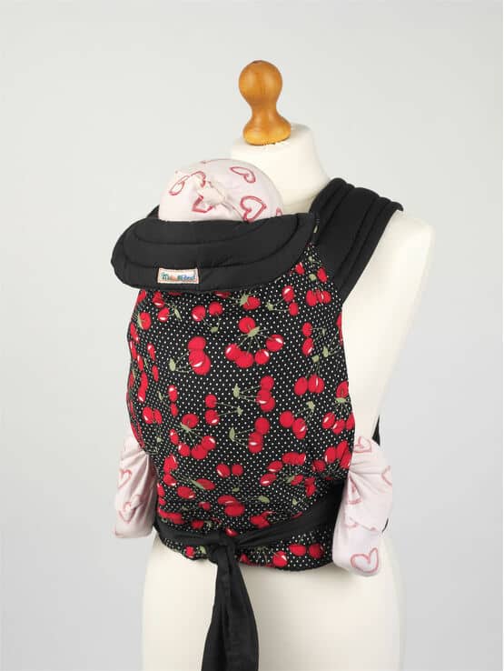 Palm and Pond Red Cherry Soft and Strong Mei Tai Baby Sling
