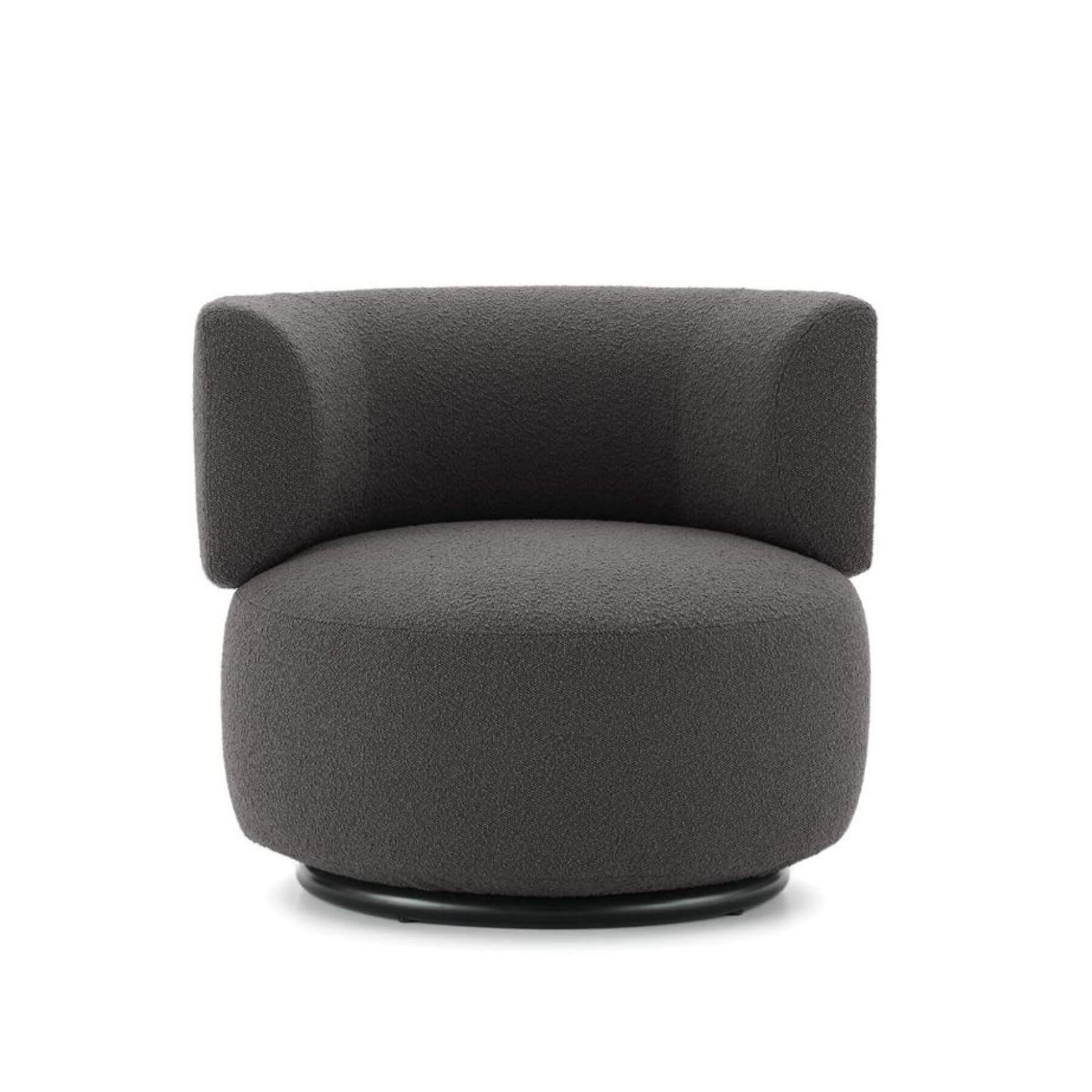 Kartell Kwaiting Armchair Boucle Grey Black Designer Furniture From Holloways Of Ludlow