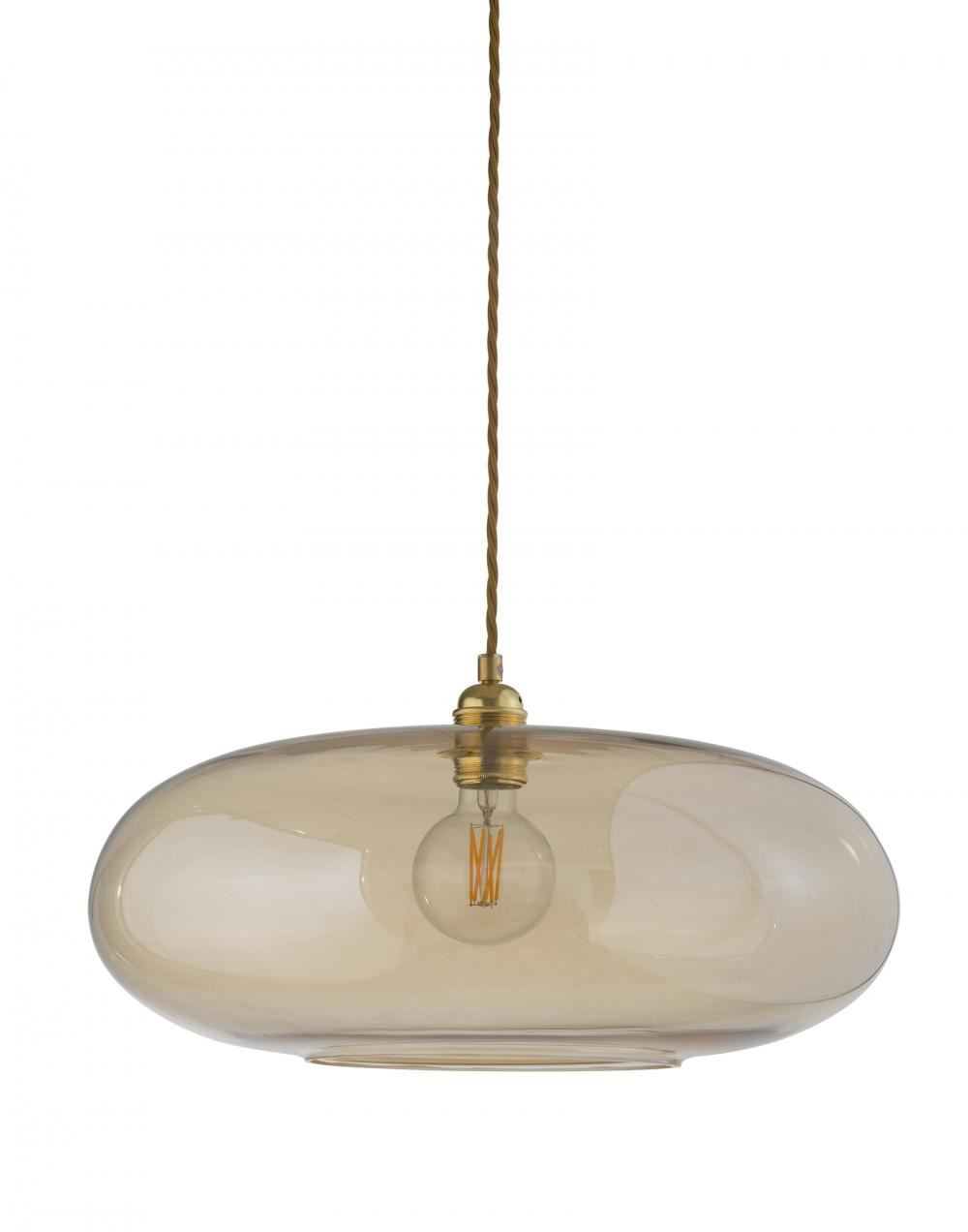 Ebb Flow Horizon Pendant 45cm Golden Smoke Gold Fittings Brassgold Designer Pendant Lighting