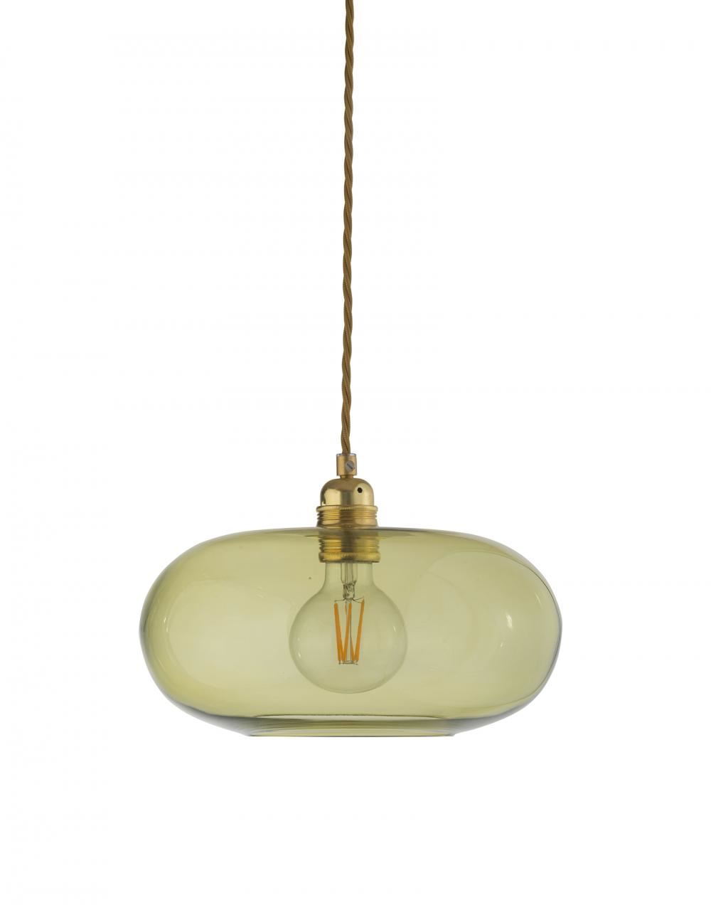 Ebb Flow Horizon Pendant 29cm Olive Gold Fittings Green Designer Pendant Lighting