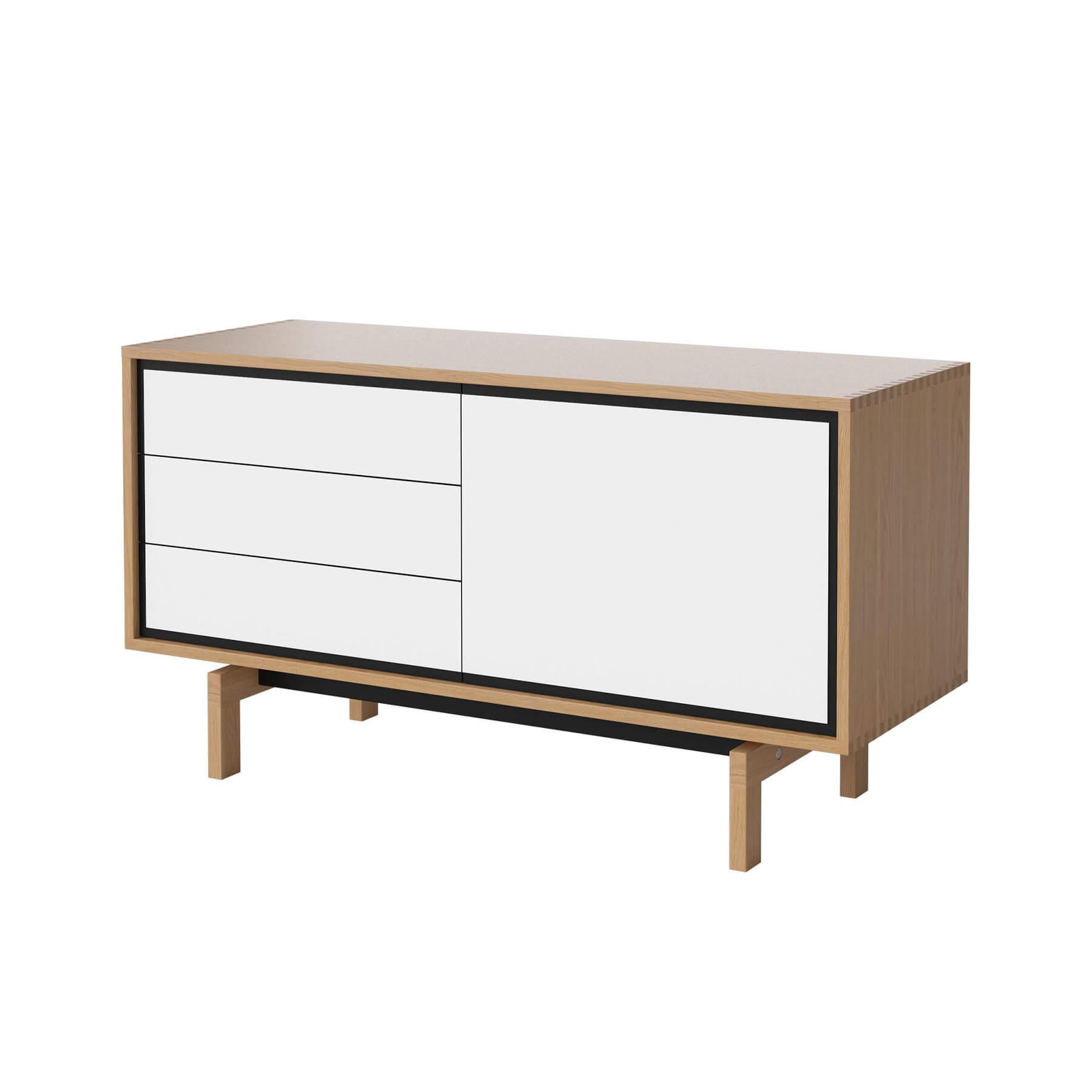 Bolia Floow Sideboard Small Oiled Oak With White Laminate Light Wood Designer Furniture From Holloways Of Ludlow
