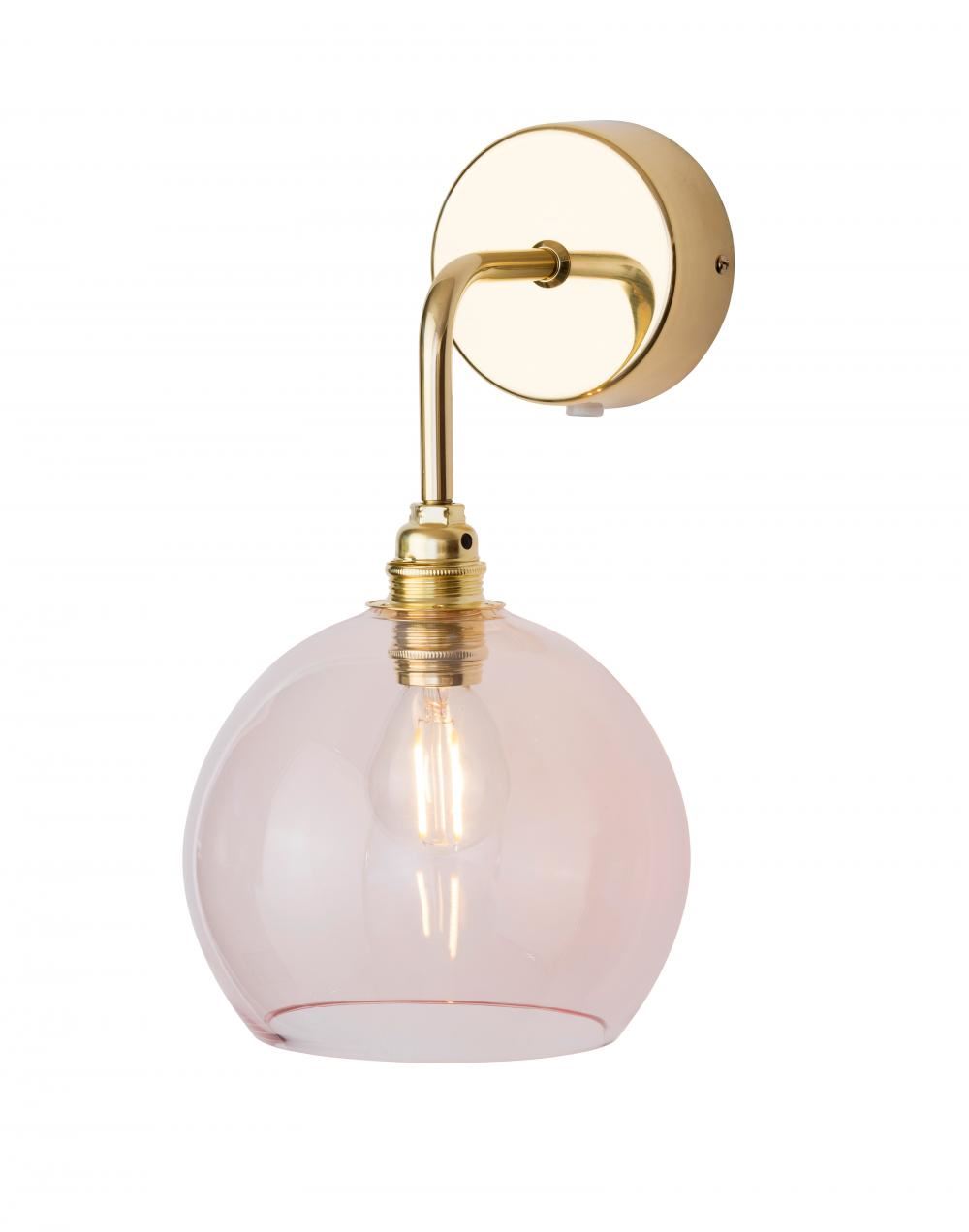 Rowan Wall Light Bright Coral Gold Fittings