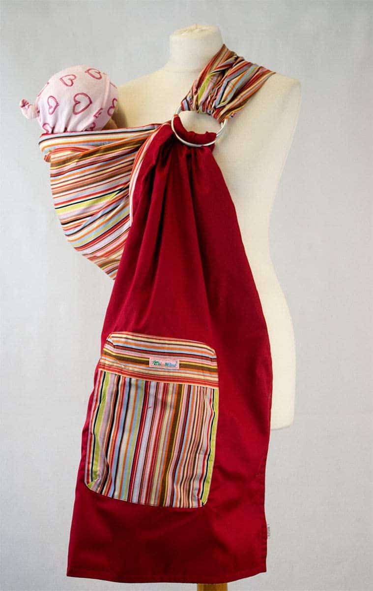 Palm & Pond Baby Ring Sling - Multi Stripe Pattern