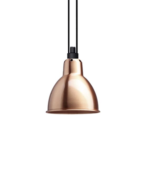 Dcw Editions Les Acrobates De Gras Pendant 322 Round Shade Large Copper With White Interior Designer Pendant Lighting