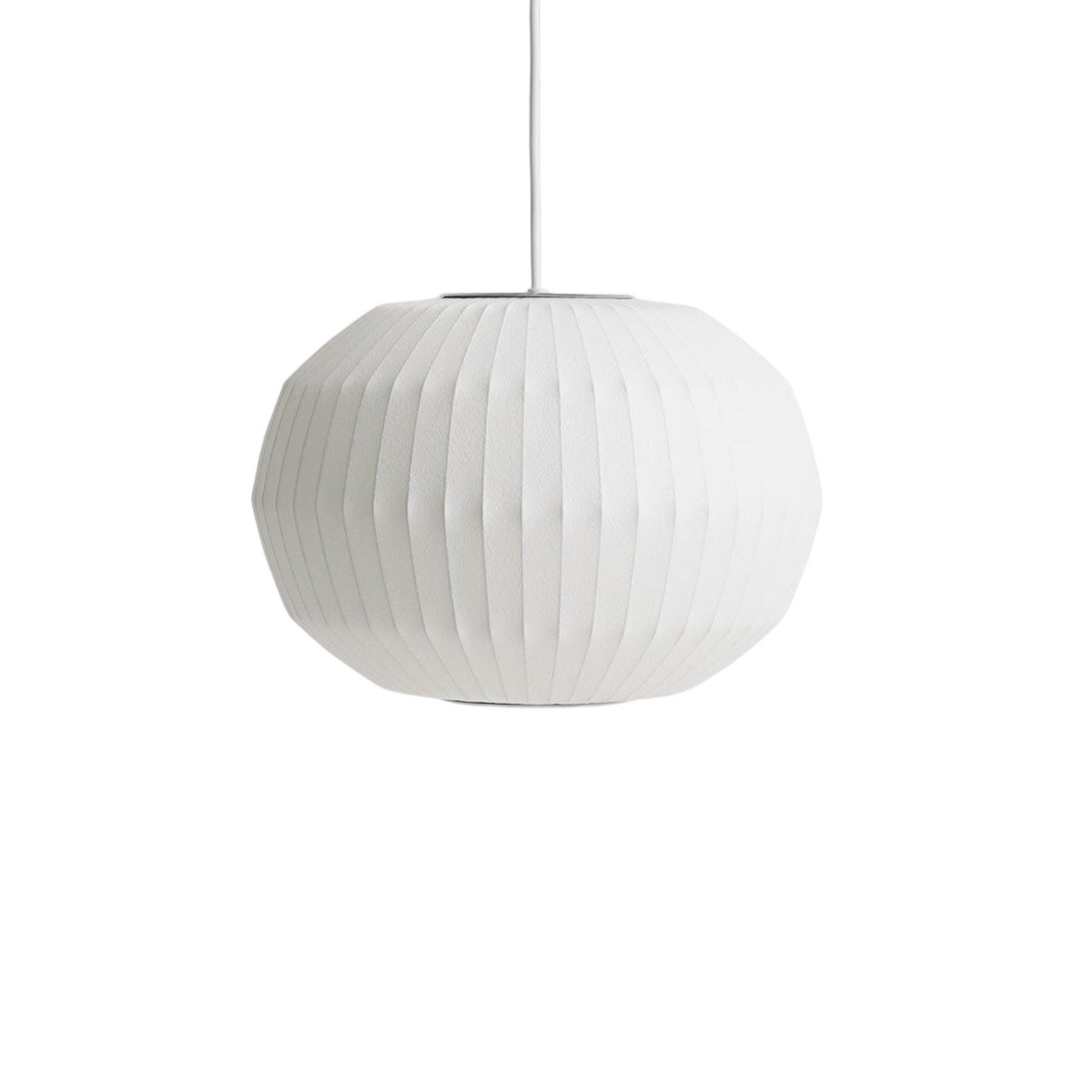 George Nelson Angled Sphere Bubble Pendant Light Small White Designer Pendant Lighting