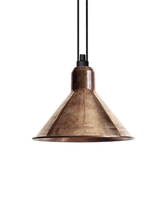 Dcw Editions Les Acrobates De Gras Pendant 322 Conical Shade Xl Raw Copper Designer Pendant Lighting