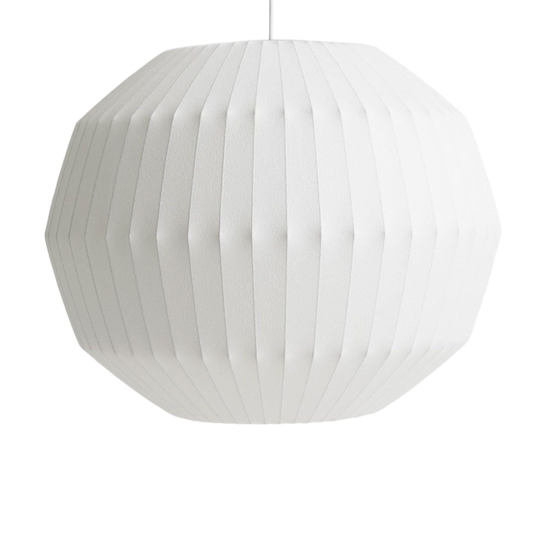 George Nelson Angled Sphere Bubble Pendant Light Large White Designer Pendant Lighting