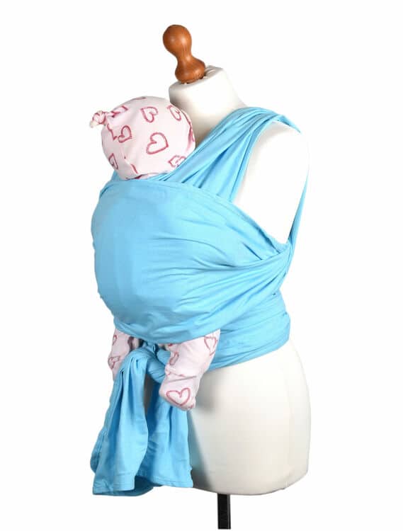 Palm and Pond Stretchy Cotton Baby Wrap Sling - Baby Blue