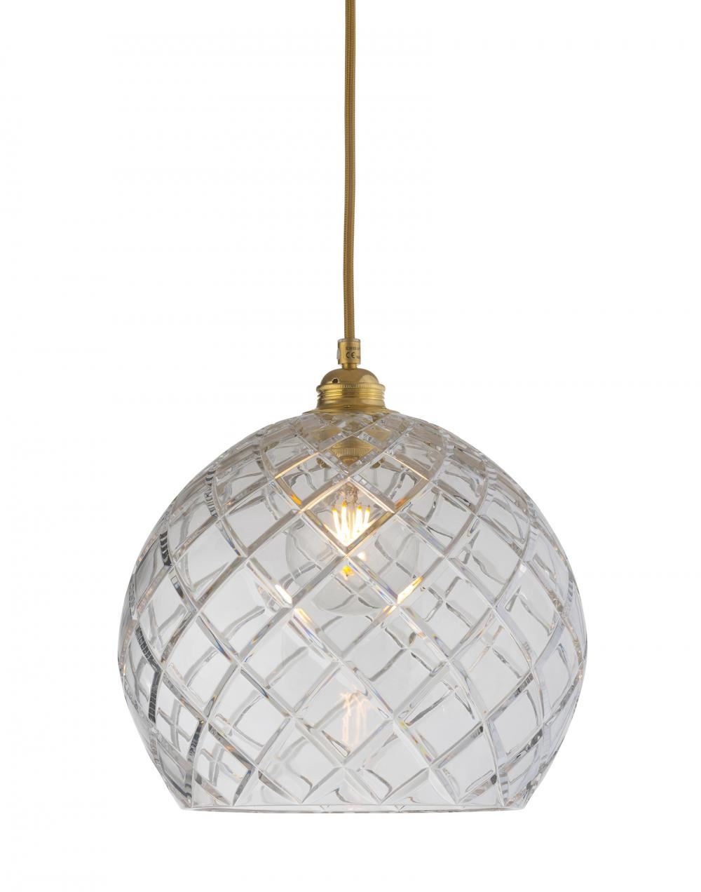 Ebb Flow Rowan Pendant In Crystal Large Large Check Gold Clear Designer Pendant Lighting