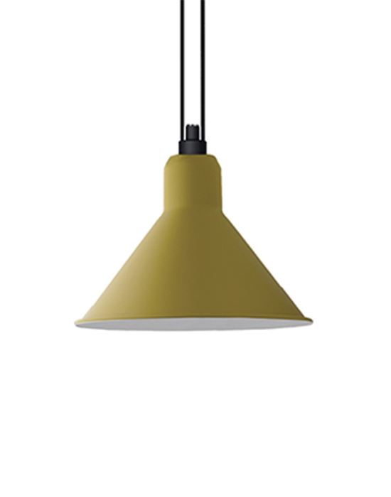 Dcw Editions Les Acrobates De Gras Pendant 322 Conical Shade Xl Yellow Designer Pendant Lighting